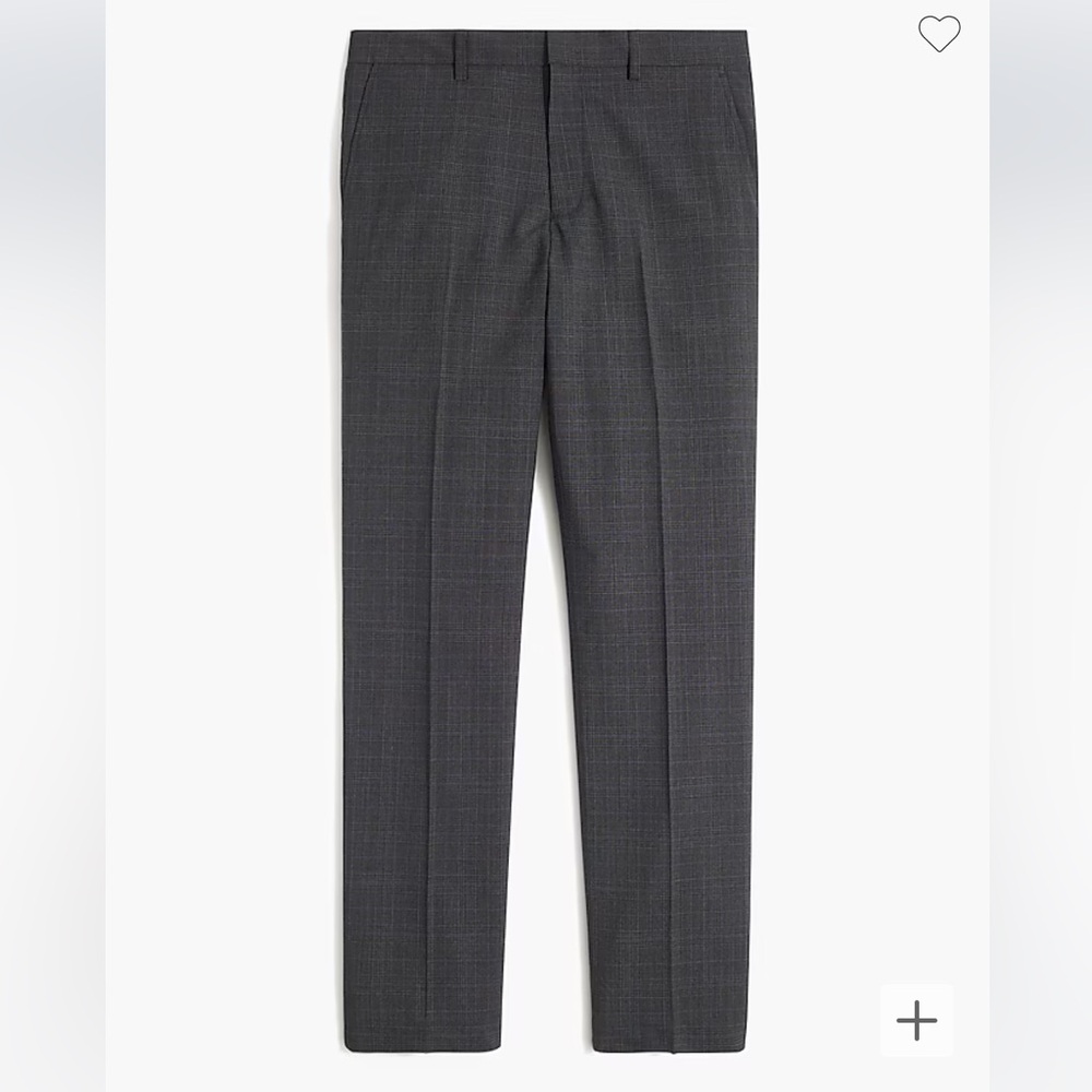 J.Crew Thompson Pant Dark Grey Blue Glen Plaid